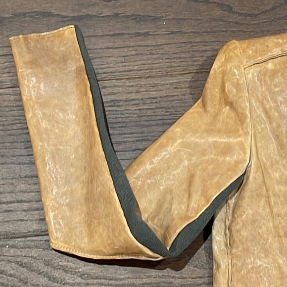 Helmut Lang Tan Women’s Leather Jacket Size Small - Picture 6 of 6